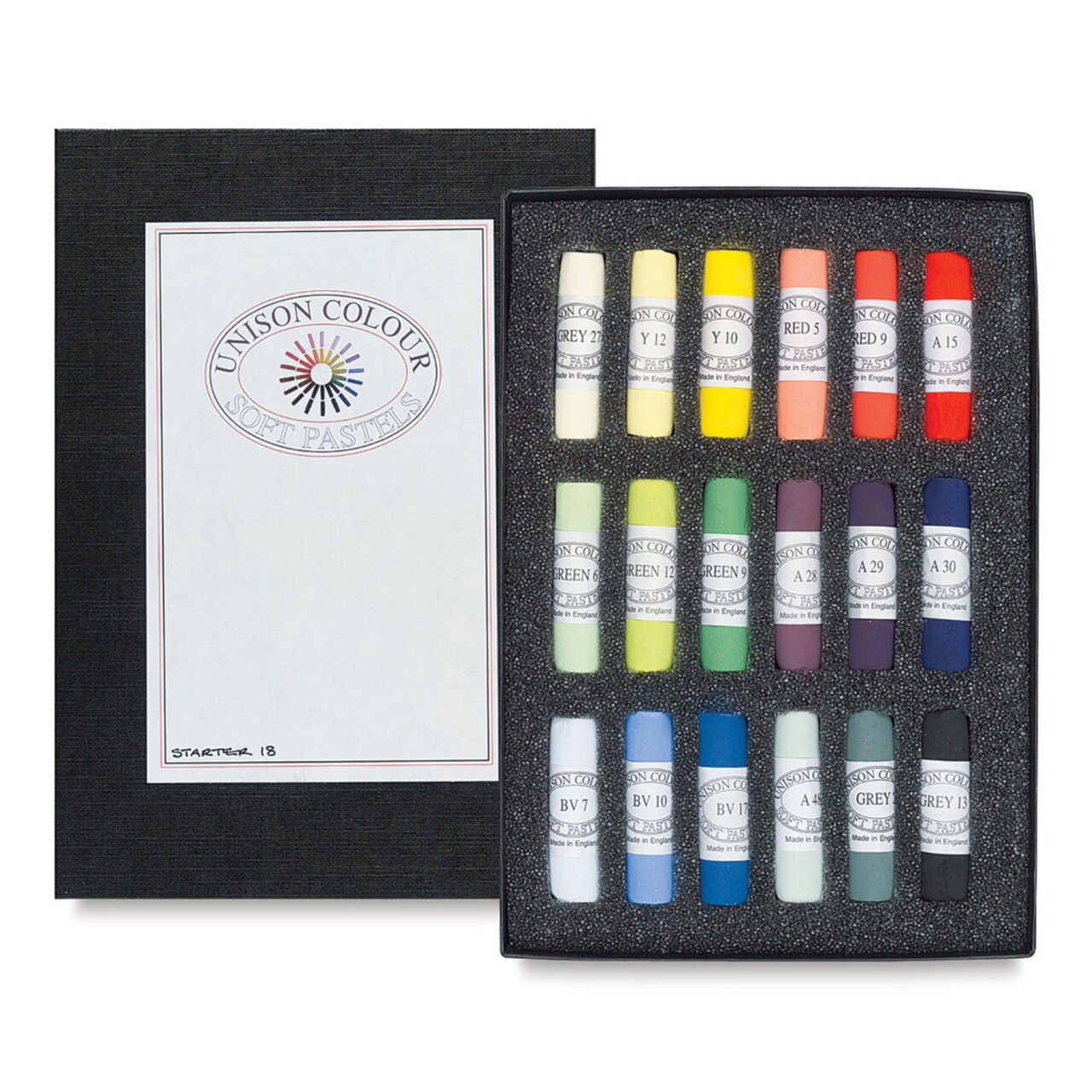 Unison Handmade Pastel Set - Starter Colors, Set of 18, Full Stick